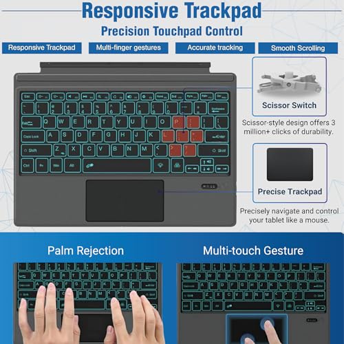 Image of Bluetooth Keyboard Type Cover for Surface Pro 7 /7+ /6 /5 /4 /3