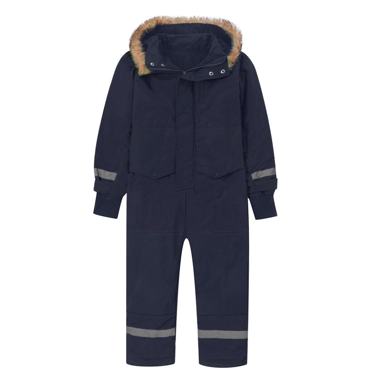 Kinder Schneesuit Overall Winddicht Wasserdicht Dickere Fleece gefüttert Mit Kapuze & Reflektoren Einteiliger Skianzug für Kleinkind Schneesuit Winterurlaub Schneeoverall für Jungen Mädchen 1-9 Jahre