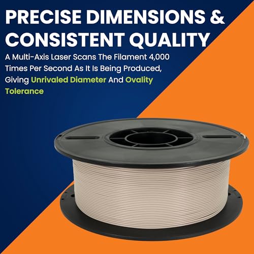 Image of 3D-Fuel Tough Pro PLA+ Filament for 3D Printing, Made in the USA, Almond