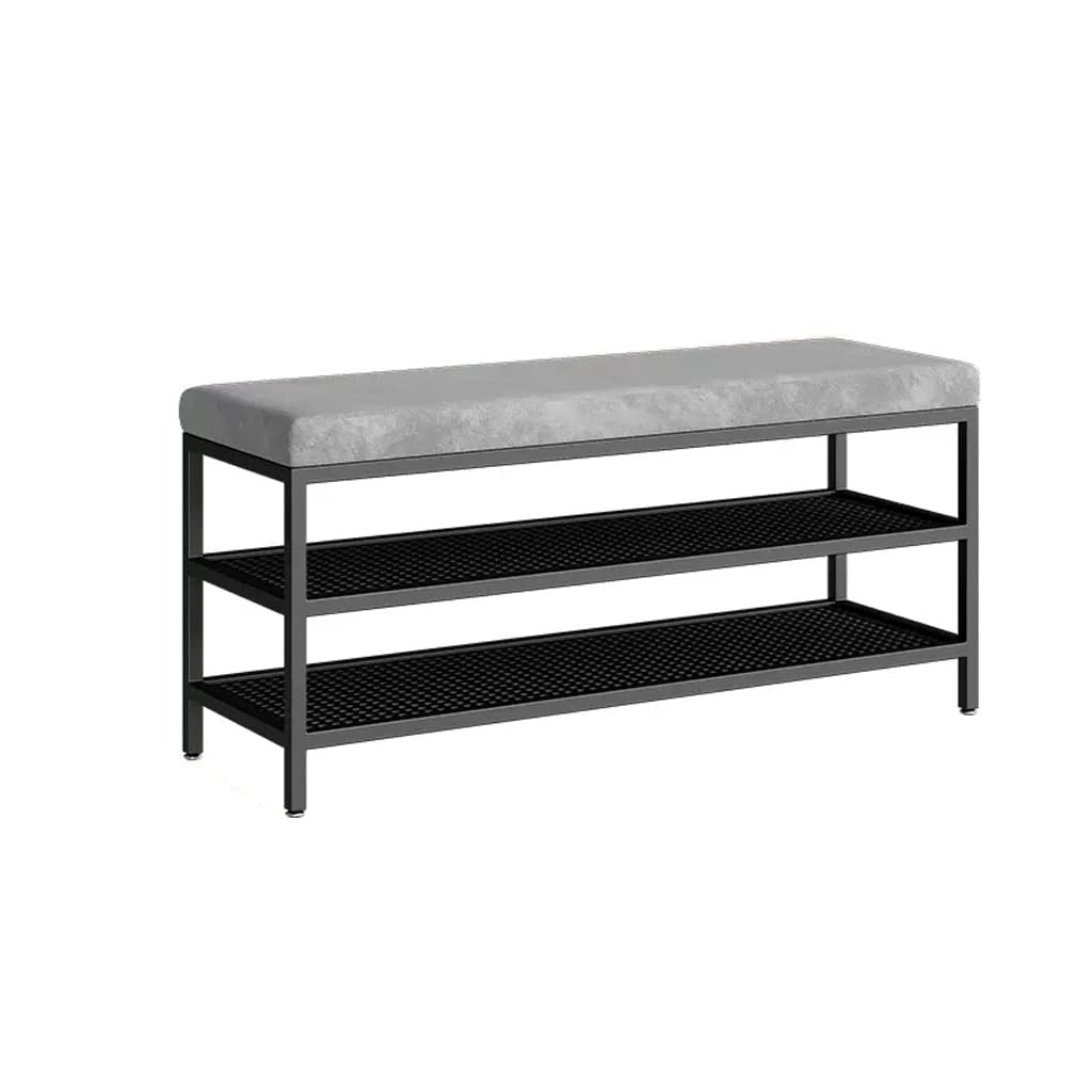 KLGFBDC Shoe Bench with Cushion and Storage - Entryway Stool and Shoe Rack for Easy Footwear Organization and Comfortable Changing