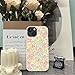 Akinmi Case for iPhone 15,Fresh Flowers Exquisitely Pattern Double Protective Phone Cover Cases Soft Silicone for iPhone 15