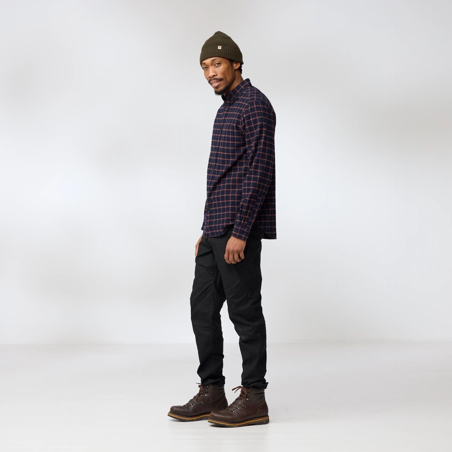 Fjällräven Męska koszula flanelowa Övik M, Chalk White/Laurel Green, M, Chalk White/Laurel Green, M