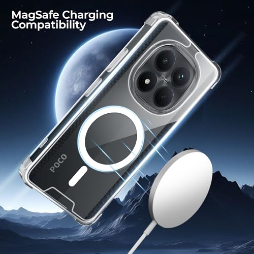 Image of A rtistque Clear Back Cover Case for Poco M8 Pro /Redmi Note 15 Pro 5G | Compatible with Mag-Safe | Premium Cover | Shockproof Bumper | Slim Protective Design | Poco M8 Pro Back Cover - Transparent