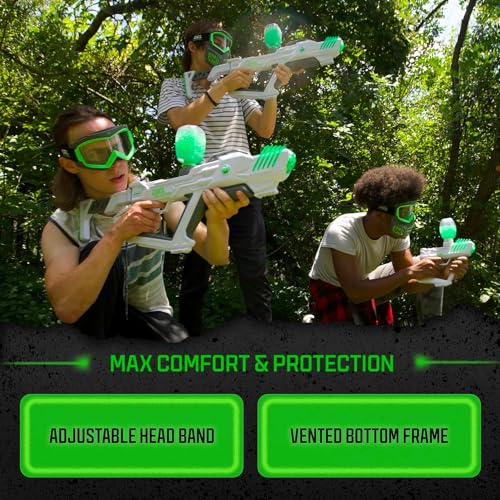 Gel Blaster Elite Face Mask, Glow in The Dark Tactical Face Mask with Detachable Goggles & Adjustable Headband - Image 3