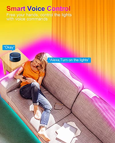 Neotecnica Led Strip Lights 65.6Ft, Wifi Smart Led Light Strip Work With Alexa And Google Assistant, Tuya Music Sync Remote Control Rgb Color Changing Led Lights For Bedroom Kitchen Bar Decoration #TOP3