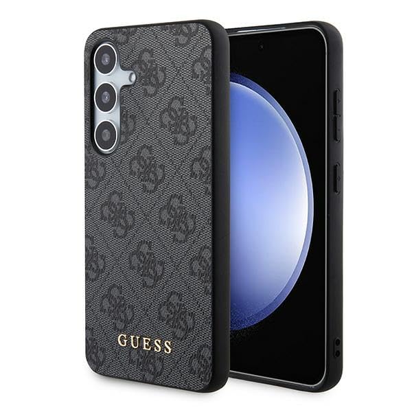 CG MOBILE Guess GUHCS24SG4GFGR Coque rigide pour S24 S921 Noir 4G Metal Gold Logo