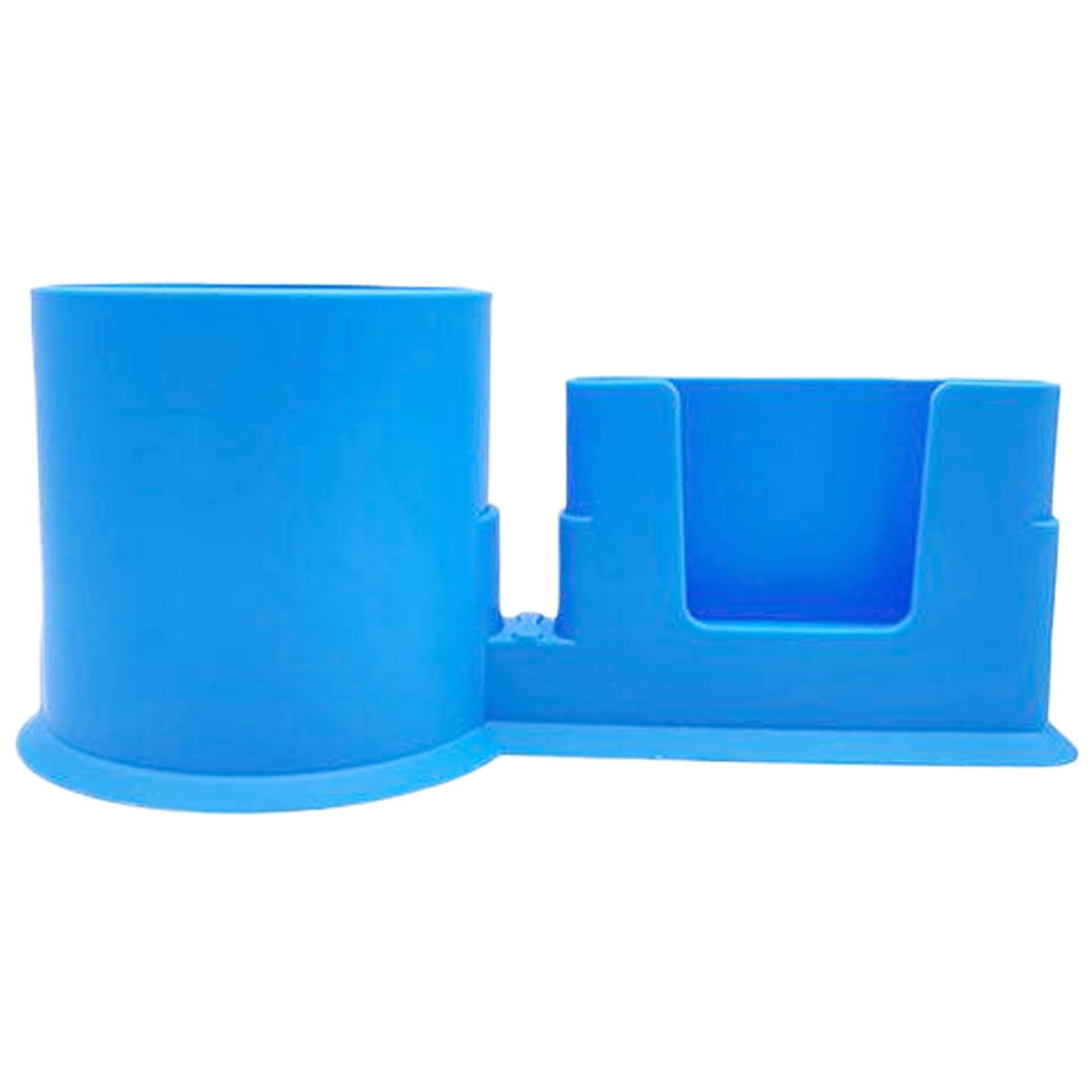 Paddle Board Cup Holder with Phone Holder Plastic Blue with Drain Hole Wire Fixing