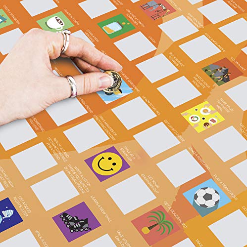 Poster Wellbeing Scratch Off multicolore affiche bien-être salon 46x59cm - 4