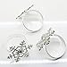 Snowflake Napkin Rings Set of 12 Christmas Holiday Thanksgiving Winter Wedding Silver Rhinestone Napkin Rings Set of 12