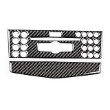 Aramox Car Control Panel Trim, 2PCS Carbon Fiber Car Interior Decorative Trim Control Panel Frame for Mercedes C Class Left Drive (A)
