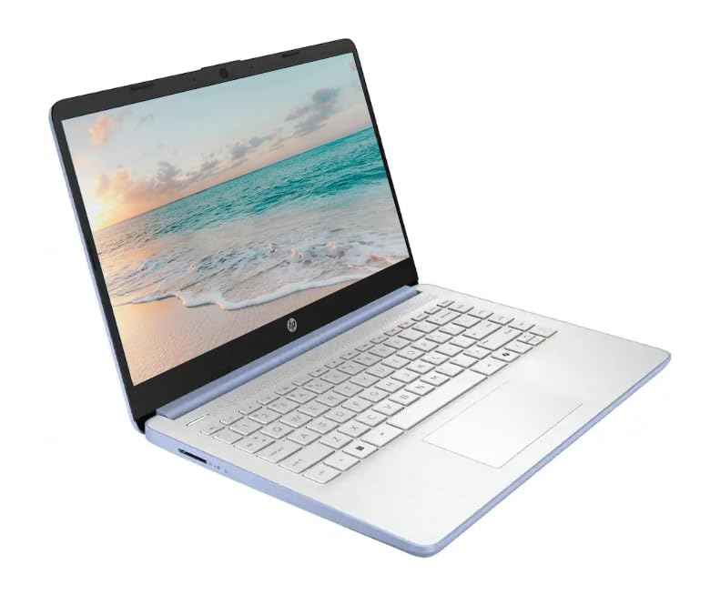 Image of HP 14 inch Business Laptop Computer with 1-Year Office 365, Intel Quad-Core N150 Processor, 4GB RAM 128GB UFS, Windows 11 Home, PLUSERA Earphones, Sky Blue