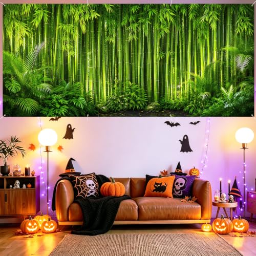 Image of Garage Door Decorations 6 x 13 ft, Bamboo Forest Cover