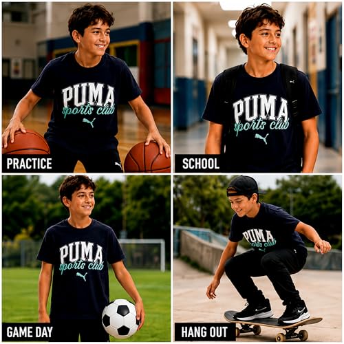 Image of PUMA Boys T-Shirts Athletic Crewneck Short Sleeve Tees (Sizes S-XL)