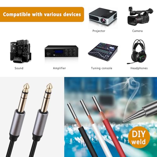 Cable audio 6.35mm Jack macho 2 pack 32cm miniatura 5