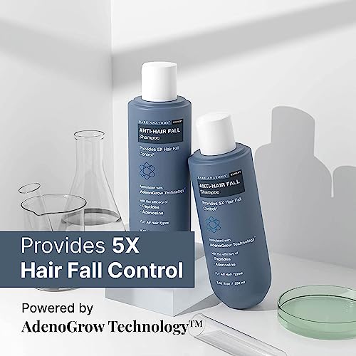 Image of Bare Anatomy Anti-Dandruff Shampoo 250ml & Anti-Hair Fall Shampoo 250ml | Scalp Care & Hair Strengthening Combo | Salicylic Acid, Piroctone Olamine, Biotin, Adenosine & Peptides | Sulphate & Paraben Free | Unisex