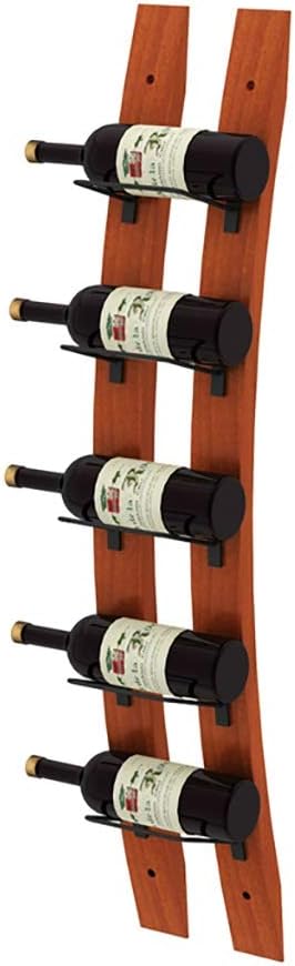 Wall Mounted Wine Rack - Barrel Stave Wooden Wine Holder for 5/6/8 Bottles, Rustic Wall Decor for Home, Kitchen, Dining Room - Perfect Space-Saving Wine Storage Solution