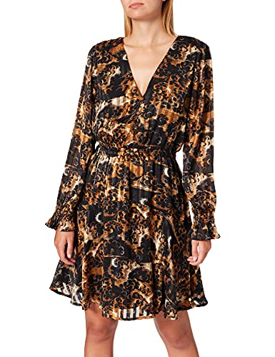 Scotch & Soda Printed Long-Sleeved Mini-Dress in Recycled Polyester Vestito, Combo A 0217, XS Donna