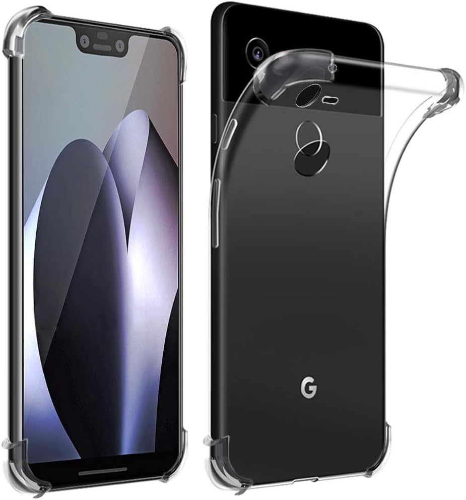 Osophter Compatible with Google Pixel 3 XL,Pixel 3 XL Flower Case Shock-Absorption Flexible TPU Rubber Soft Silicone Full-Body Protective Cover for Google Pixel 3XL (Clear)