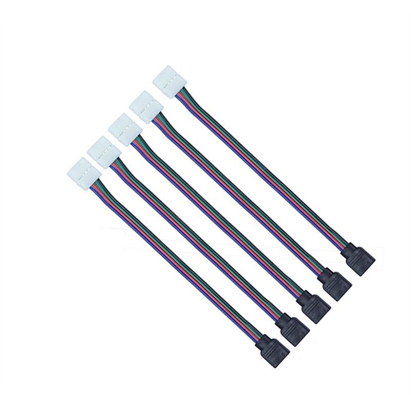 Wiring Connecting Terminals - 100Pcs/Lot 4Pin RGB LED Strip Connector Wire Female Cable Free Welding Extension Connector for RGB Non-Waterproof LED Tape Light