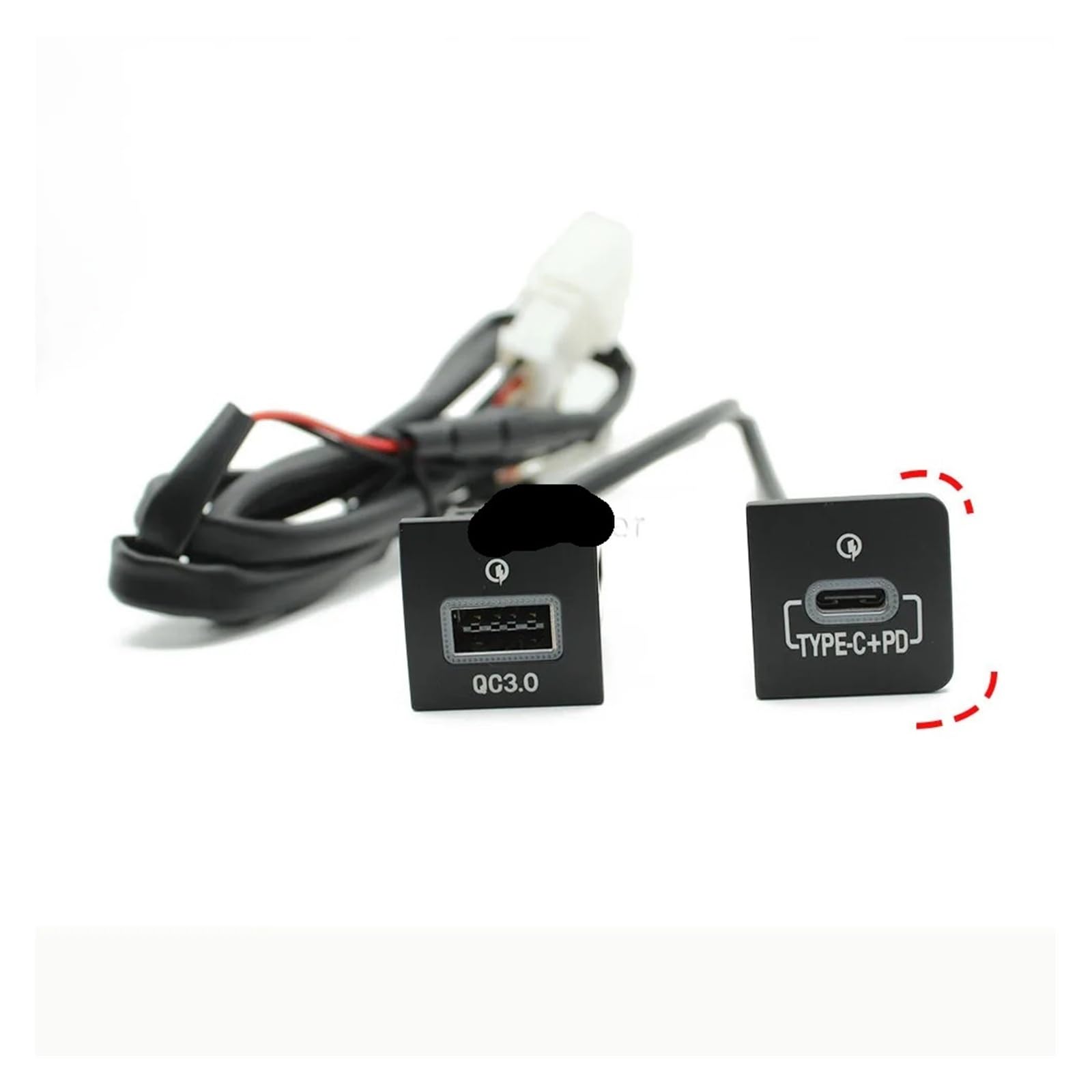 Adatto for VW Golf 6 MK6 Jetta 5MK6 Scirocco 2006-2012 Presa di Ricarica USB for Auto PD Ricarica Rapida QC3.0 PD Interfaccia USB Uso