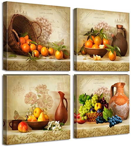 JiazuGo Kitchen Wall Decor Canvas Art for Dining Room Vintage The...