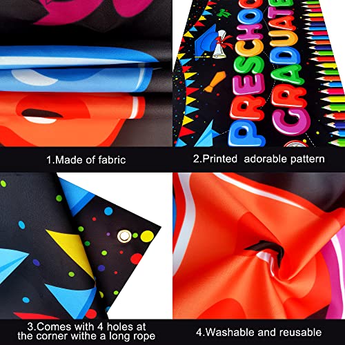 KatchOn, Large Preschool Graduation Backdrop - 72x44 Inch | Kindergarten Graduation Backdrop for Preschool Decorations Class of 2025 | Prek Banner for Prek Grad Decorations | Kindergarten Banner 2025