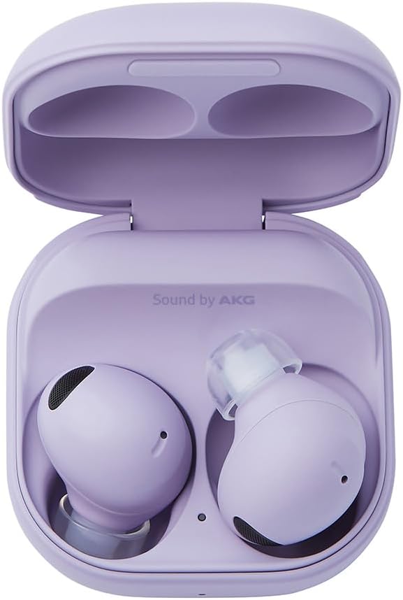 AZLA SednaEarfit Crystal for Galaxy Buds 2 Pro, Clear Pearl Earbud Tips, Noise Canceling Earbuds Replacement Tips (S/MS/M)