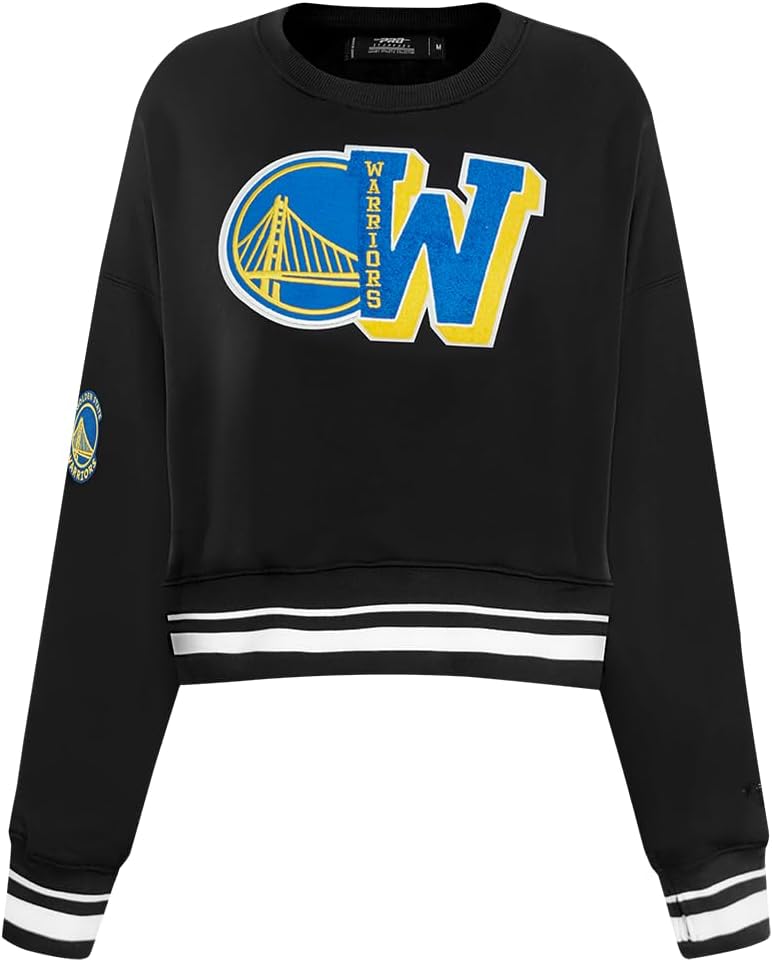 PRO STANDARD Womens NBA Mash Up Brushed Back French Terry Crewneck Sweatshirt