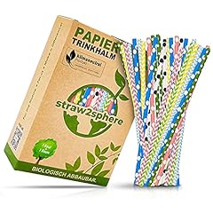 Straw2Sphere® Papierstrohhalme bunt | 140...