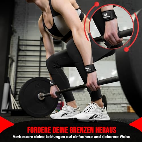 MERCURYAL Zughilfen Krafttraining Lifting Straps - Bodybuilding, Fitness - Kreuzheben Gurte - Profi Lifting Straps - für Frauen und Männer - Gym Zubehör (Schwarze)