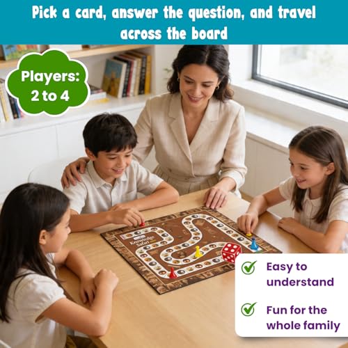 Image of Creative's Knowledge Safari Part-1 & Part-2 Combo Pack of 2, Educational General Knowledge Board Games for Kids Age 9+, World History, Science & Famous Personalities Quiz Game, Family Learning Game