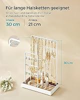 SONGMICS Schmuckständer Schmuckhalter mit Metallrahmen, Schmucktablett – Ansicht 7