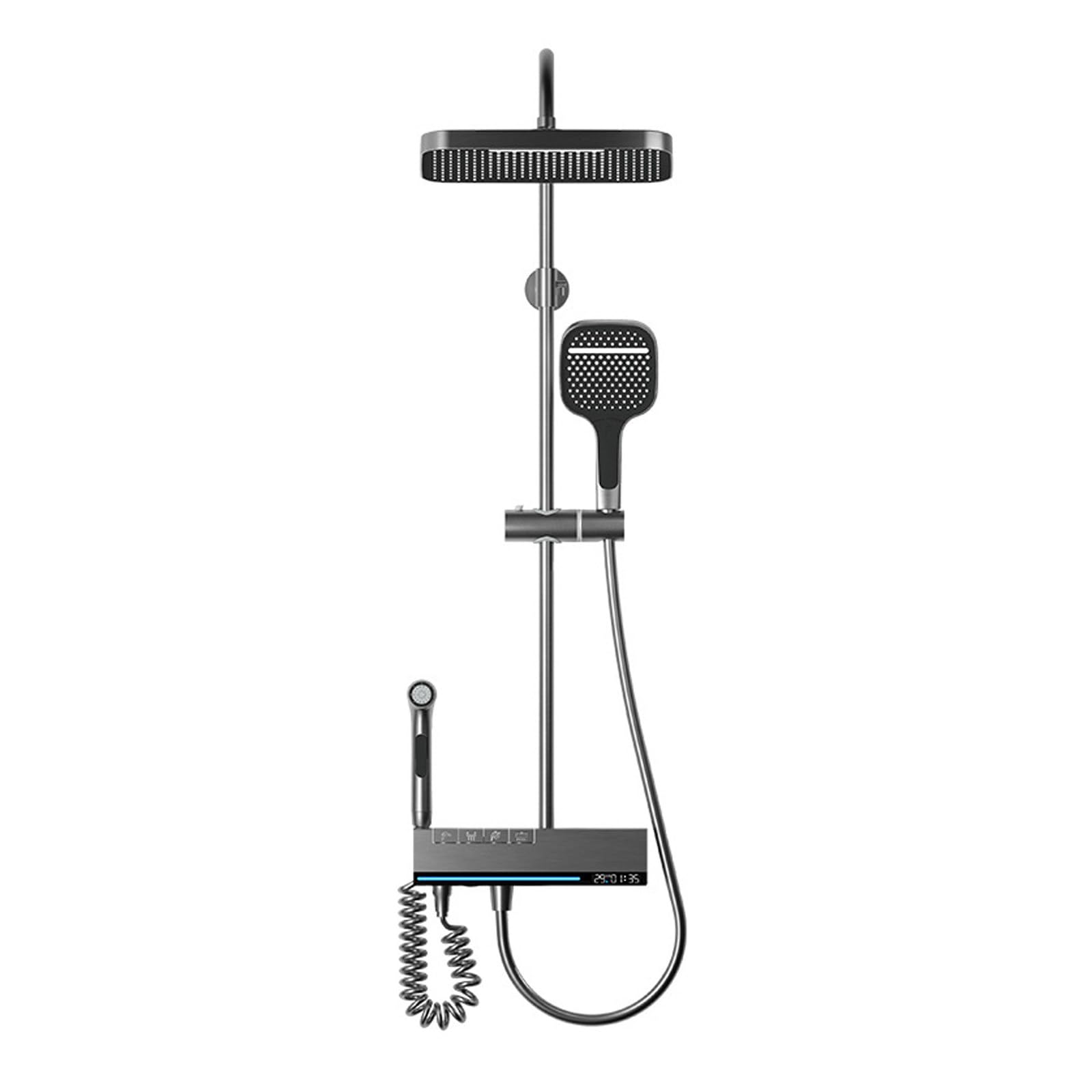 Système de douche thermostatique numérique avec ensemble combiné 4 fonctions