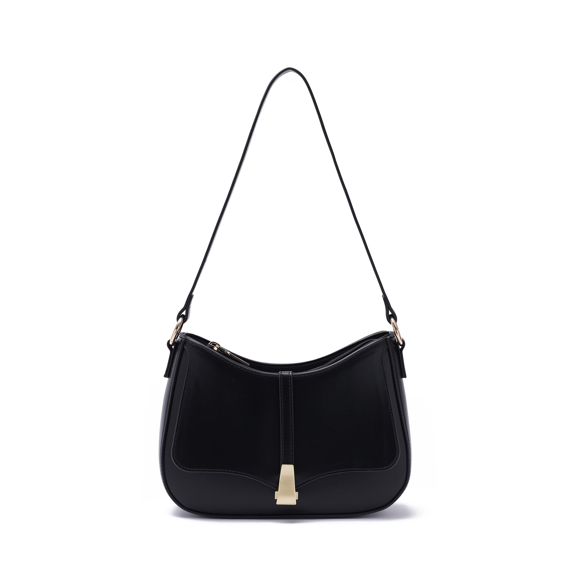 Prettyzys Crescent Shoulder Bag for Women, Vintage Retro Vegan Leather Clutch Tote Handbags Crossbody Bags Handbag for Women