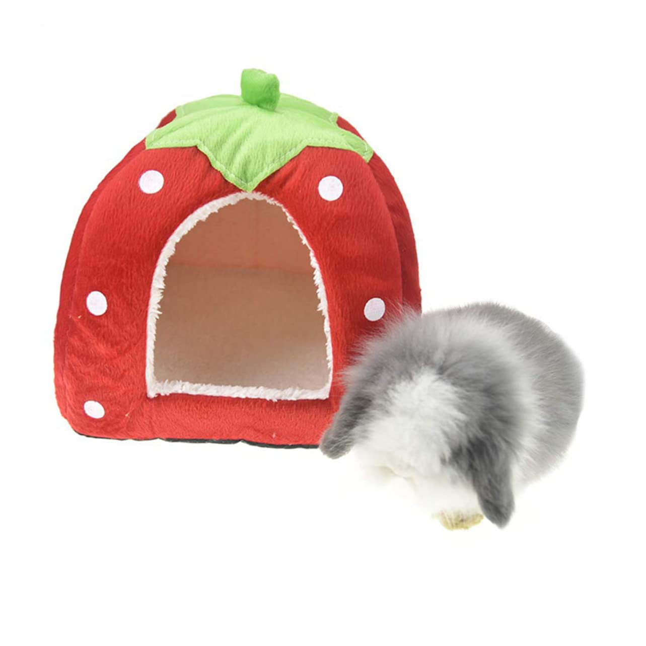 Angoily 2stücke Faltbares Kaninchen-Nest Aus Hochwertigem Material Warm Und Bequem Geeignet Für Kleintiere Wie Hamster Meerschweinchen Und Kaninchen Für Jahreszeiten