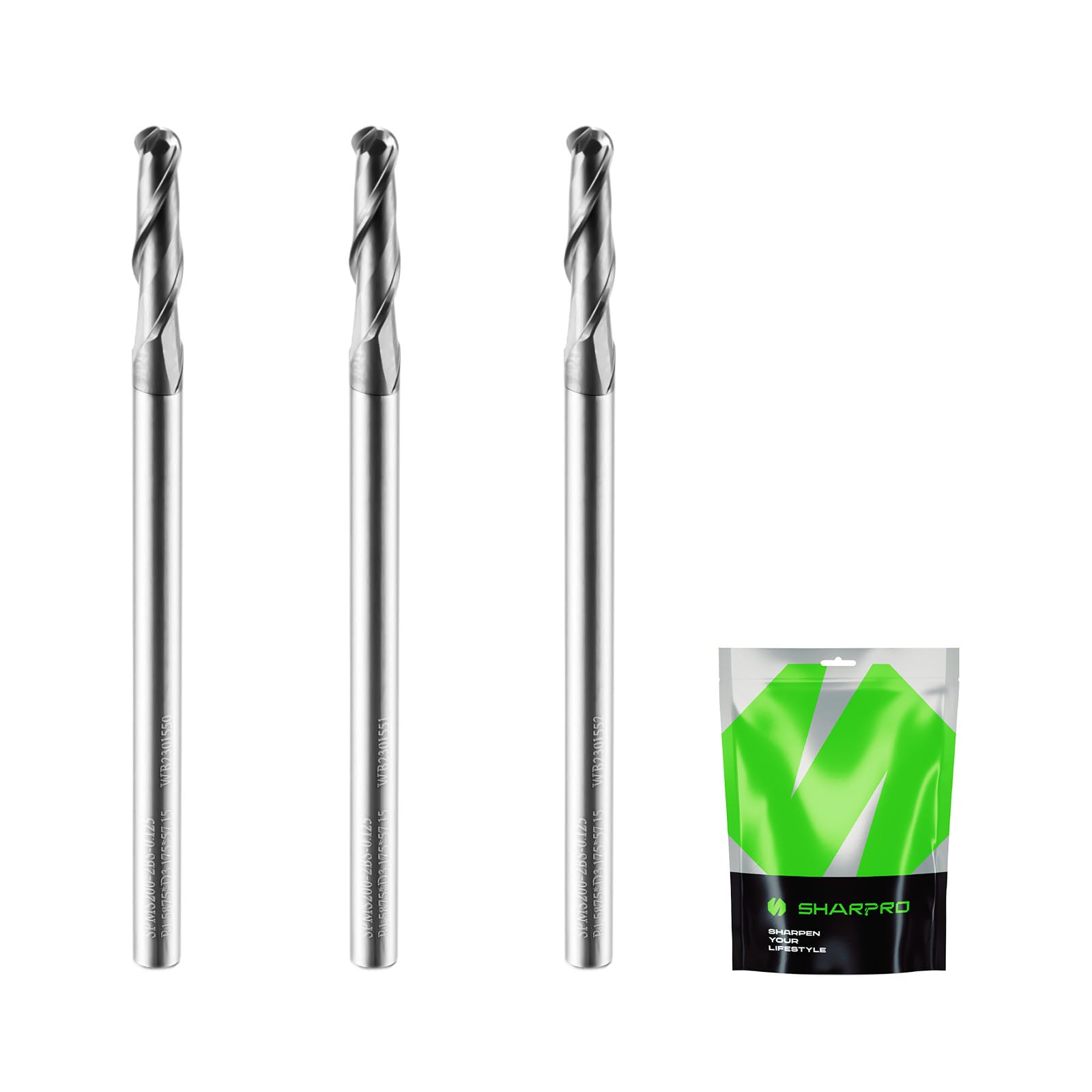 SHARPRO Carbide Ball Nose End Mill - Precision Cutting -13 SHARPRO Carbide Ball Nose End Mill - Precision Cutting -13