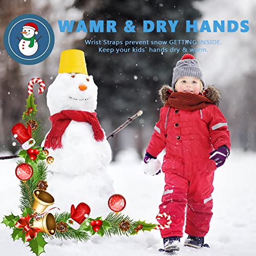 Darchen Kids Snow Gloves For Boys Girls Winter Waterproof Insulated Kids Ski Gloves Thickening Warm Windproof Outdoor Sports Gloves For 3-13 Boys Girls #TOP5