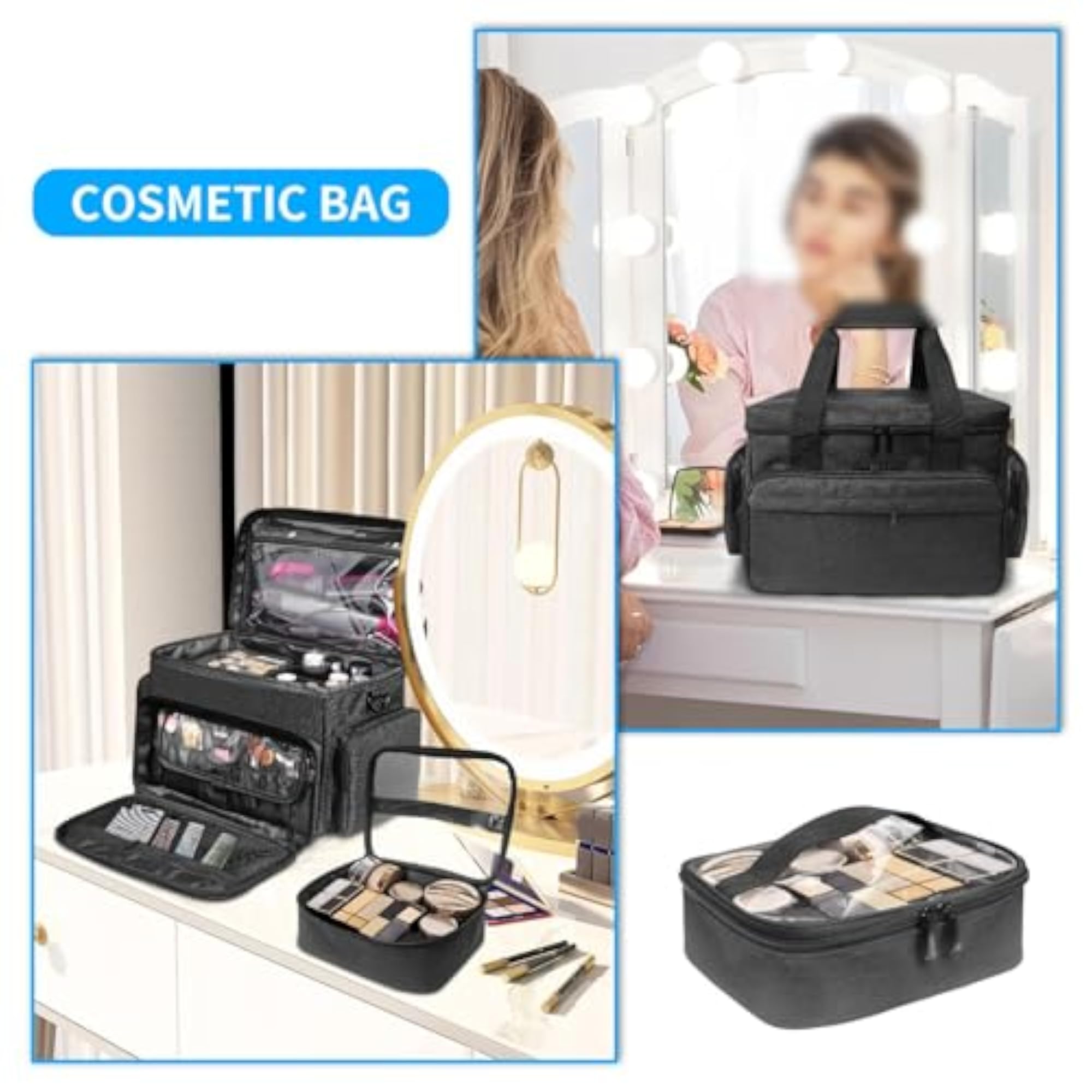 Portable Travel Makeup Case for Grooming Set