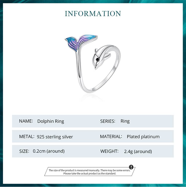 Dolphin Ring 925 Sterling Silver Engagement Ring Promise Ring for Women4