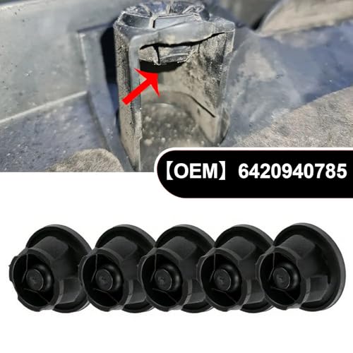 IUSOT 10 Stück Motorhauben für Mercedes und Benz Befestigungselement 6420940785 schwarz Befestigungselement Gummi Motorabdeckung Motorabdeckungstüllen für CLS GLK ML SLK Sprinter Valente Viano Vito