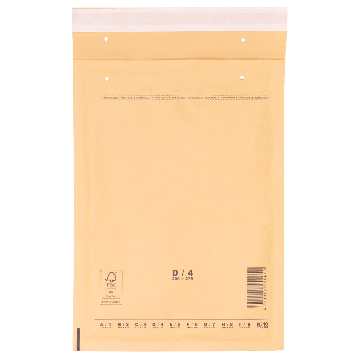 verpacking Luftpolstertaschen Versandtaschen Luftpolsterumschlag D4, Innenma? 180 x 265 mm (Au? enma? 200 x 275 mm) Braun Polsterumschl??ge selbstklebend geeignet f??r DIN B5 C5+ (800 St??ck)