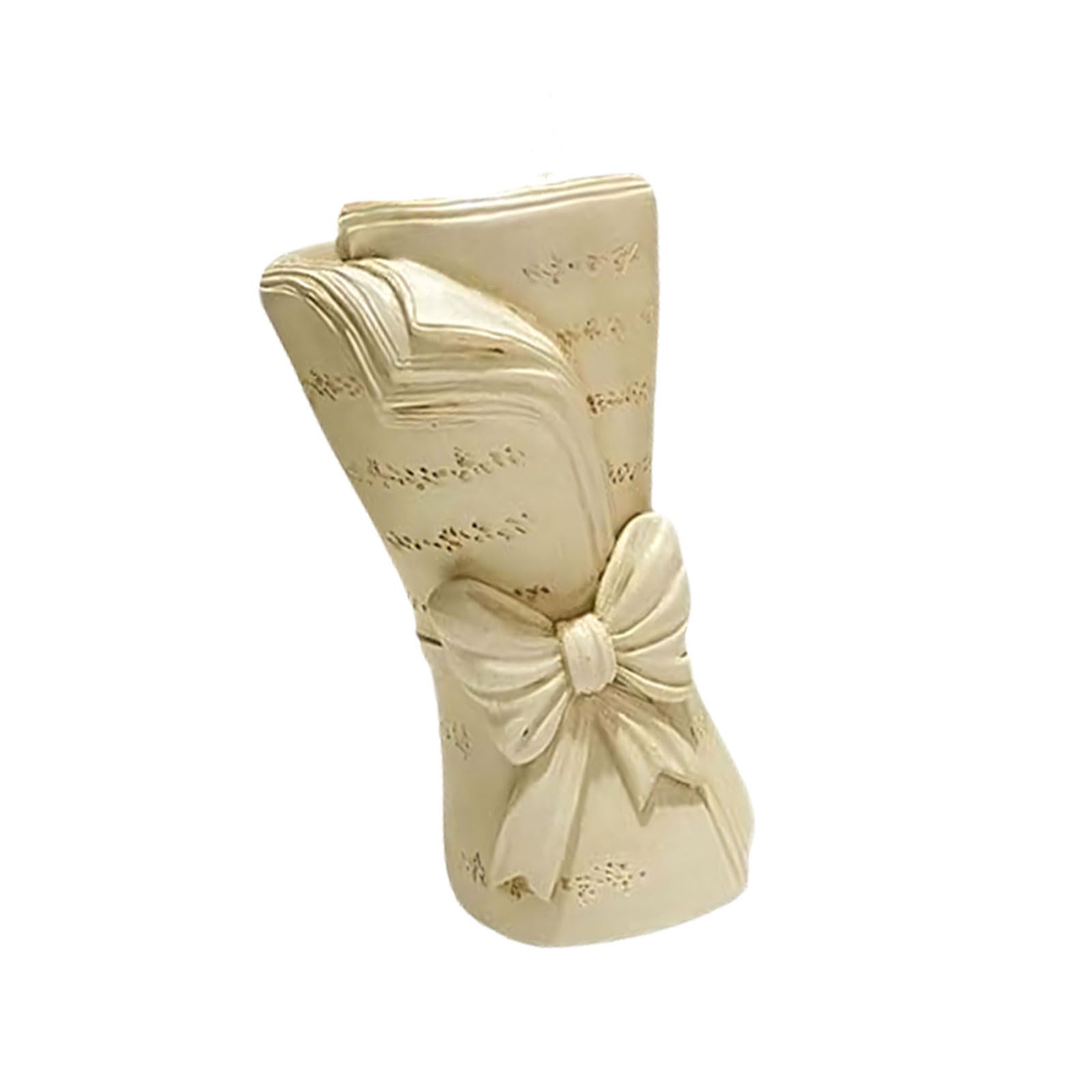 LUCKGONI Elegant Book Shape Flower Arrangement Vases Decors Resin Craft Planter Pots For Home Tabletop Centerpieces Display