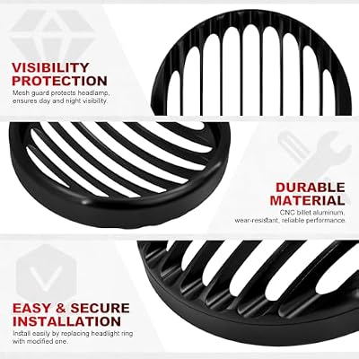 Motorcycle 5.75 Headlight Grill Cover Fit For Harley Sportster XL883 XL1200 Iron 883 48 Super Low Custom XL1200C Models Roadster Custom Nightster 2004-2022