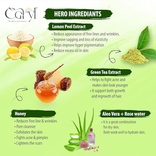 Image of Caryl Combo Neem Face Wash 120ml & Aloevita Gel 250gm - Acne-Free, Clear & Glowing Skin | Hydrating & Soothing Formula | Daily Skincare for Healthy, Refreshed, Radiant Skin, Unisex Use