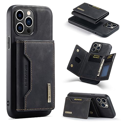Étui pour iPhone 16e antichoc en cuir avec fentes cartes amovibles ZCDAYE