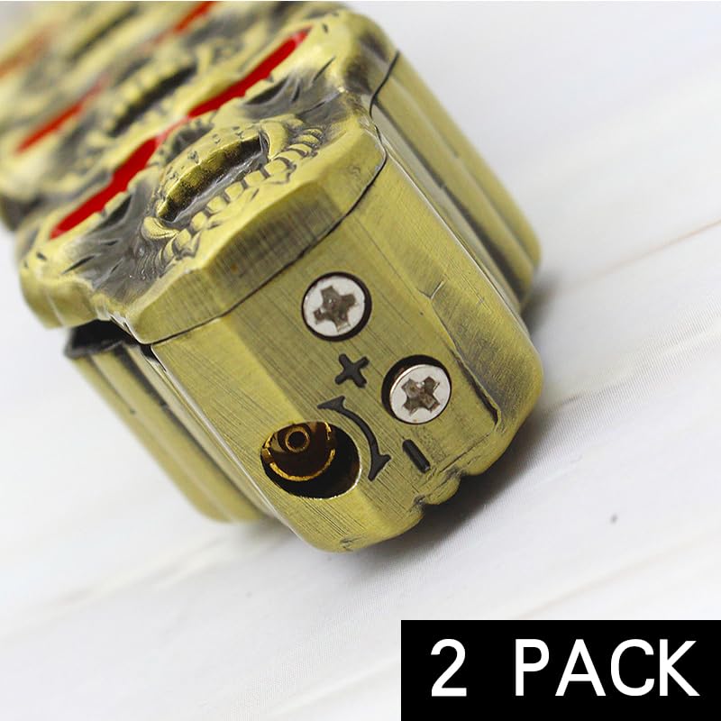 Encendedores Jet Butano 2 Pack Calavera Plateado miniatura 5