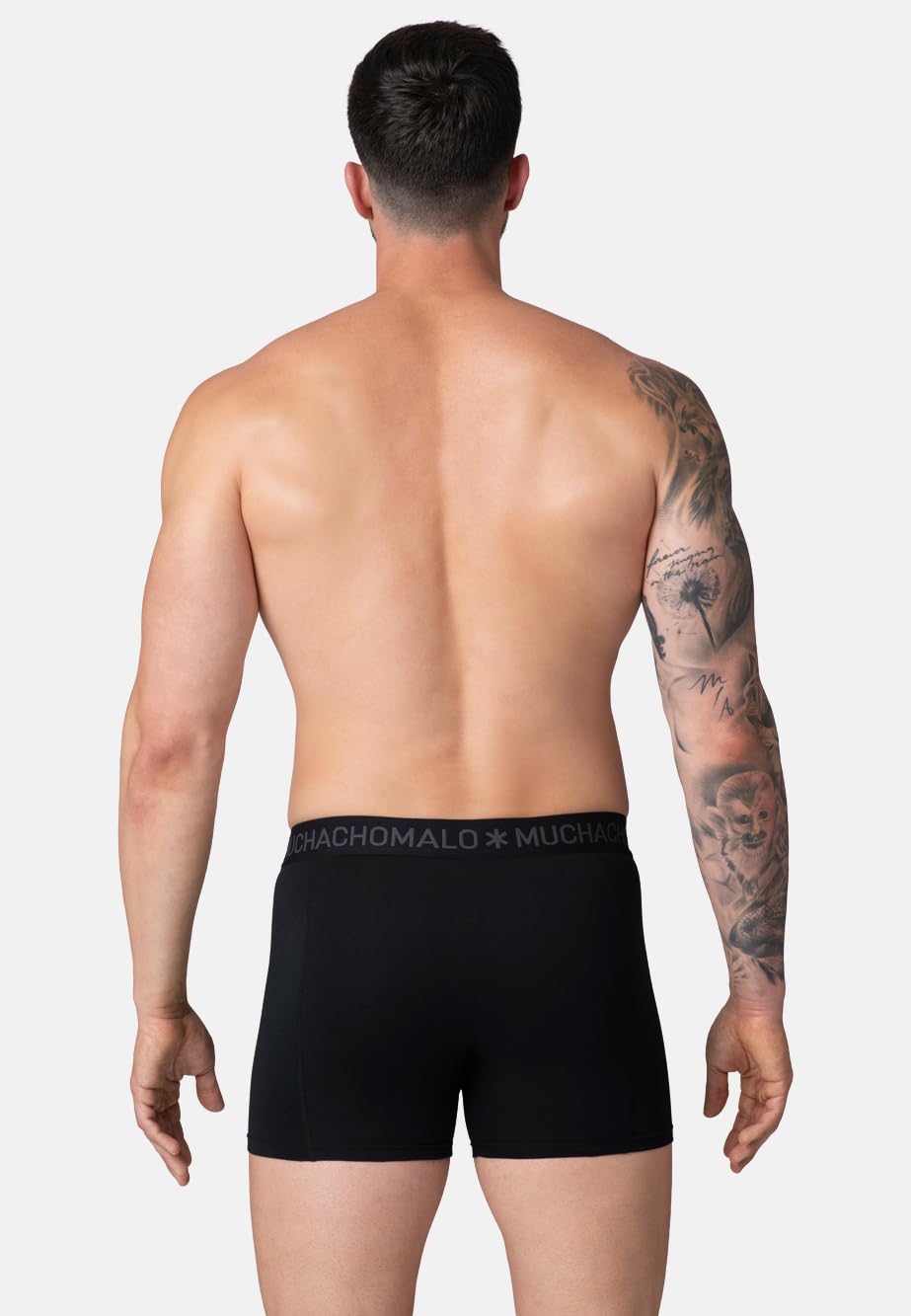 Muchachomalo Calzoncillos para Hombre, Ropa Interior Lisa de Algodón para Hombre, Pack de 2 Unidades, Bóxers Lisos de Corte Clásico con Cintura Elástica