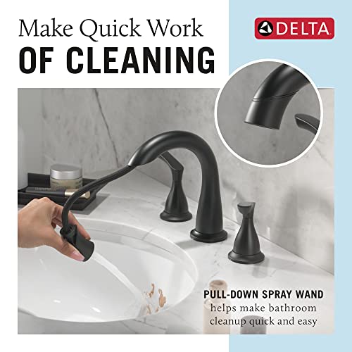 Delta-Faucet-Broadmoor-Pull-Down-Bathroom-Faucet-Black-Bathroom-Pull-Out-Faucet-Widespread-Bathroom-Faucet-3-Hole-with-Magnet-Dock-Bathroom-Sink-Faucet-Matte-Black-35765LF-BLPD Delta Faucet Broadmoor Pull Down Bathroom Faucet Black Bathroom Pull Out Faucet Widespread Bathroom Faucet 3 Hole with Magnet Dock Bathroom Sink Faucet Matte Black 35765LF BLPD