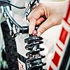 DNM Damping 2 System Mountain Bike Rear Shock Rebound/Preload Anodized Aluminum Alloy 6061 Coil Spring 750 lbs - 165mm