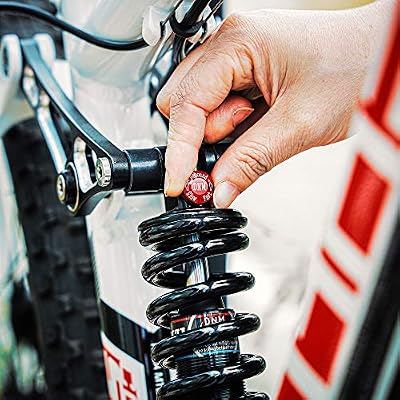 DNM Damping 2 System Mountain Bike Rear Shock Rebound/Preload Anodized Aluminum Alloy 6061 Coil Spring 750 lbs - 165mm